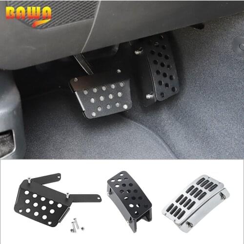 BAWA Car Accelerator Pedals For Jeep Wrangler JK 2007-2017 Car Brake Pedal Pads Foot Rest Pedals Covers Interior Accessories