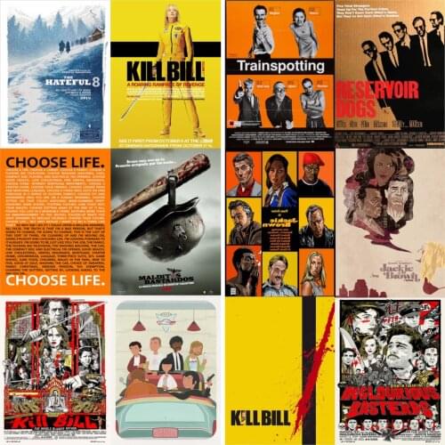 Quentin Kill Bill Transpotting Poster Vivid Color Wall Stickers Decoration for Livingroom Bedroom free shipping