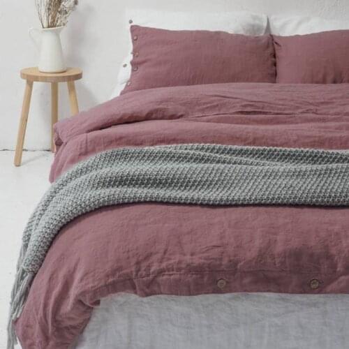 Bed Cover 135 Linen Duvet Cover 100% Frence Natural Bed Comforter Cover 220x240 Stone Washed Quilt Cover With Coconut Button