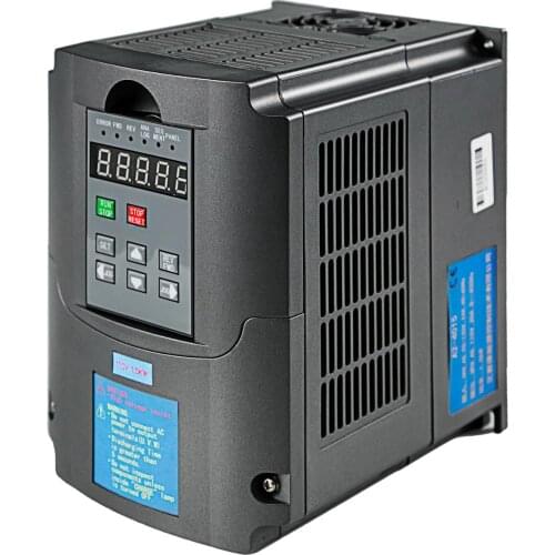 VEVOR 0.75/1.5/2.2/3.0/4.0/7.5KW 220V VFD Variable Frequency Drive CNC VFD Motor Drive Inverter Converter for CNC Router Milling