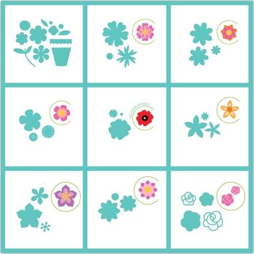 Various Layered Flower Rose Petal Leaf Stem Vase Metal Cutting Dies Set For DIY Scrapbooking Crafts Making Template 2020 New