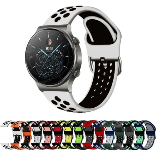 For Huawei Watch GT2 Pro Strap Silicone Wristband 22mm Double Color Replacement Bracelet Watch Accessories For Huawei GT 2 Pro