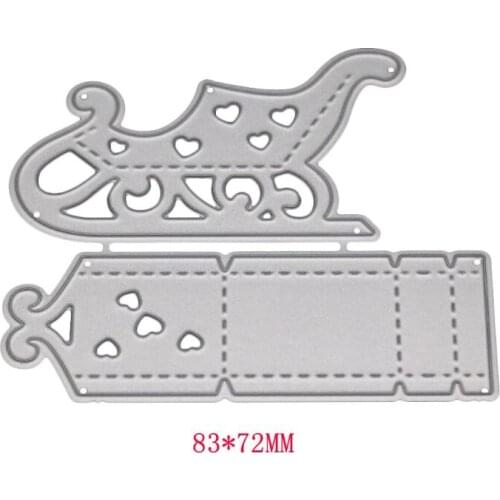 Christmas Sled Metal Cutting Dies Stencil DIY Scrapbooking Album Stamp Paper Card Embossing Craft Decor W229