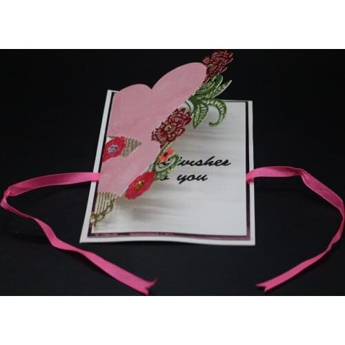 Pink Love Metal Cutting Dies Scrapbooking Embossing Dies DIY Decorative Cards Cutting Dies Cut Stencils