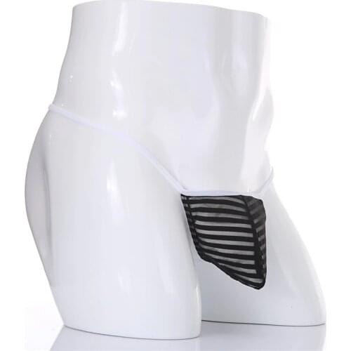 Sexy Men Mesh Underwear Thong G String Transparent Underpants Bikini Panties tanga T-Back Jockstrap Low Rise Erotic Lingerie