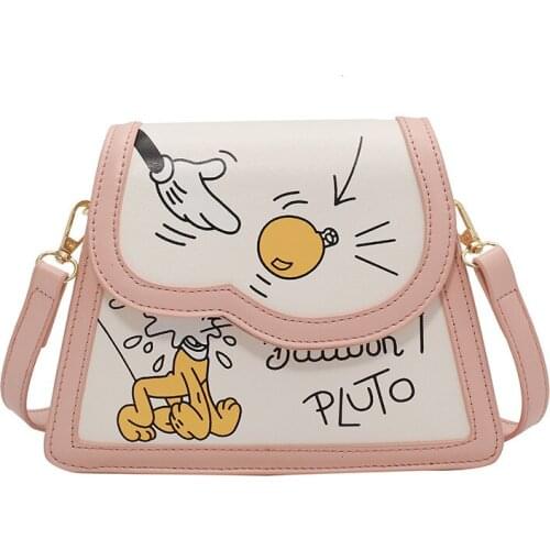 Disney Mickey Messenger Bag 2021 Cartoon Pu Shoulder Bag Summer New Shoulder Messenger Bag Girl Mobile Phone Bag