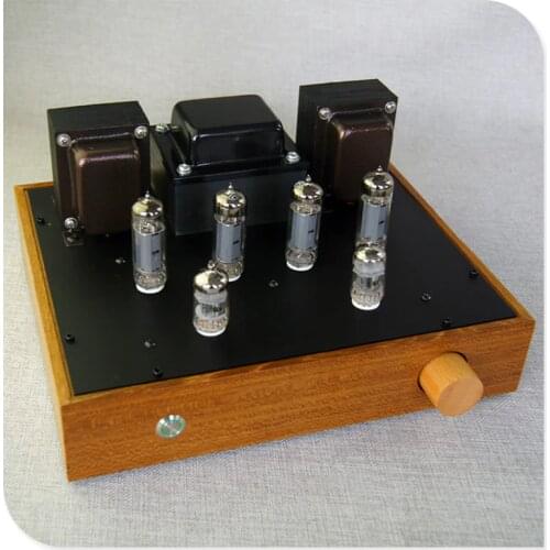6P14/EL84 10W*2 push-pull circuit amplifier tube amp 12AX7 push wooden box amplifier, sound quality