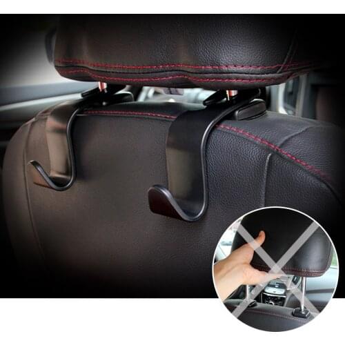 Universal Car Headrest Hook 5kg Max Car Back Seat Hanger with Phone Holder for Bag Handbag Purse Grocery Cloth Easy Install