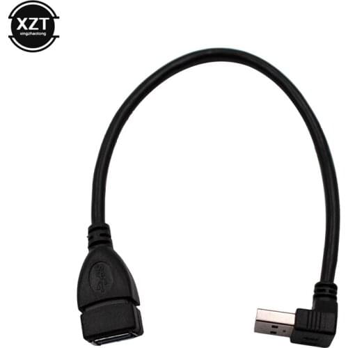 High qualityUSB 3.0 A Male to Female 90 Angled Extension Adaptor cable USB2.0 male to female right/left/down/up Black cable cord