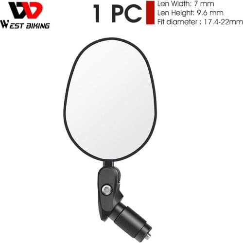 WEST BIKING Bicycle Rear View Mirror 360 Rotate Adjustable Wide Range Back Sight Reflector 18-25MM MTB Bike Handlebar Mirrors