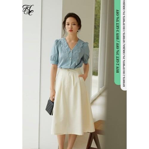 FANSILANEN Office Lady High Waist Skirt Women Summer Mid-length A-line Skirt 2021 New Apricot Long Skirt Woman Skirts Clothe