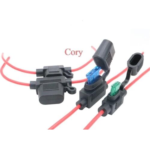 1pcs waterproof car InLine auto Fuse Holder with auto fuse Holder + 1pcs Fuse Inserts CZYC