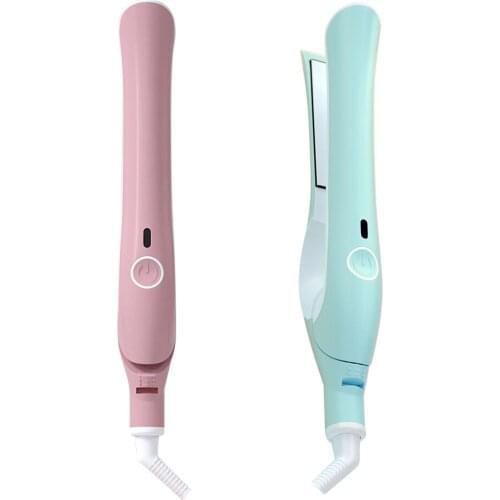 2 in 1 Flat Hair Straightener Curling Iron Beauty Salon Barber Styling Tools Hair Waver Curler Crimper