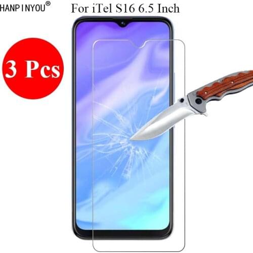 3 Pcs/Lot New 9H 2.5D Tempered Glass Screen Protector For iTel S16 6.5" Protective Film + Clean Tools