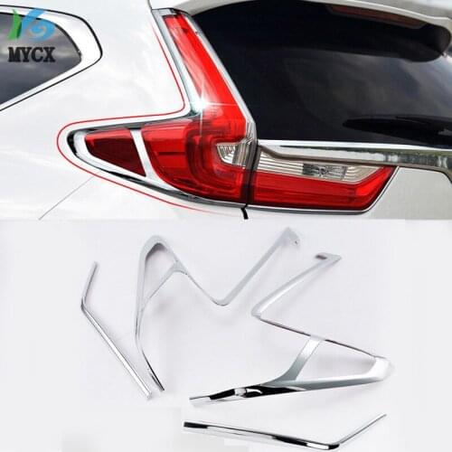 4Pcs/Set ABS Chrome Rear Lamp Cover Strips Car Styling Tail Light Cover Fit For Honda CRV CR-V 2017 2018 2019