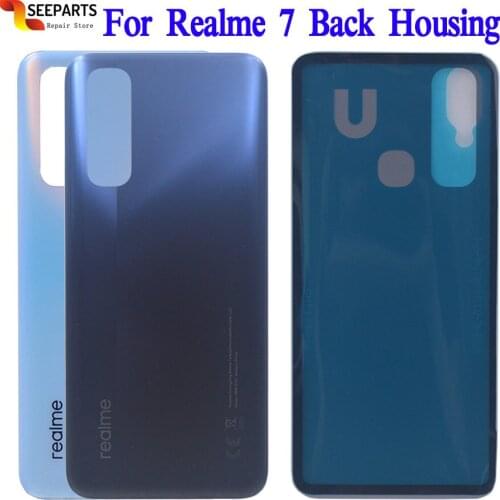 6.5"For Oppo Realme 7 Back Housing Back Cover Battery Case For Realme 7 Battery Cover Replacement