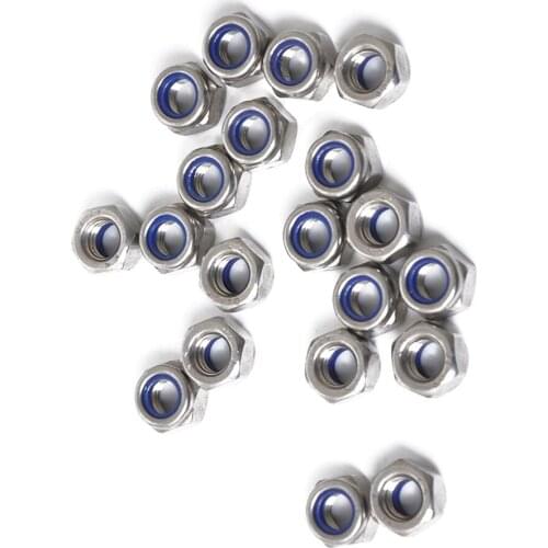 60 Pack Metric M3-M10 Nylon Insert Lock Screw Fastener Hex Nuts Assortments