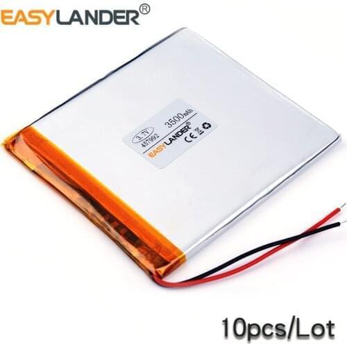 10pcs/Lot 457992 3.7V 3500mAh Rechargeable li Polymer Li-ion Battery For tablet pc 7 inch 8 inch speaker power bank 458093