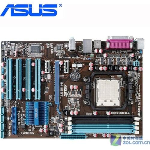 ASUS M4N68T Motherboard DDR3 16GB M4N68T ATX Systemboard For nVIDIA nForce 6100-405 Socket AM3 Desktop Mainboard SATA II Used