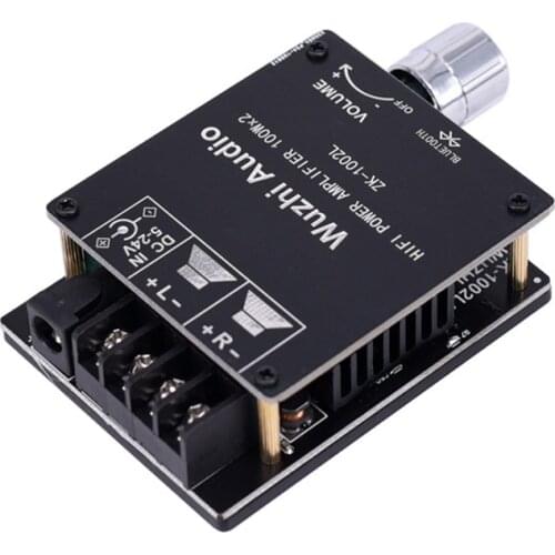 Bluetooth 5.0 2*100W Digital Audio Power Amp HiFi Stereo Dual Channel Class D Amplifier Board For Speakers 50W~300W