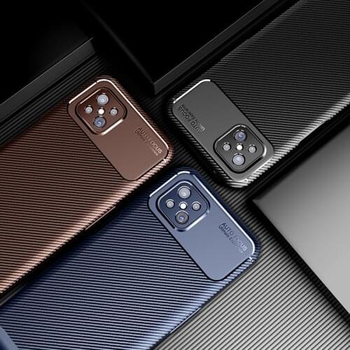 Phone Case for OPPO Reno 4z 5G Case Cover 6.57" Carbon Fiber Texture Soft TPU Silicone Shockproof Back Case for OPPO Reno 4z 5G