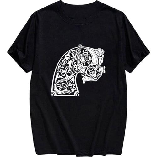 CLOOCL Viking Tattoo Cotton T-shirt Fashion Summer Funny Short Sleeve Harajuku Style Tshirt Casual Hip Hop Clothes Drop Shipping
