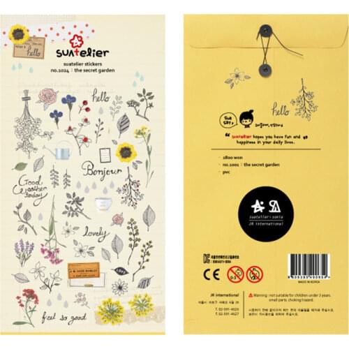 Flower Leaves Decorative Stationery Stickers Scrapbooking DIY Diary Album Stick Label