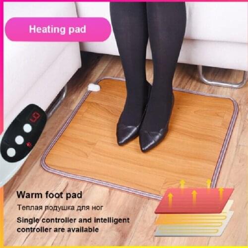 Leather Heating Foot Mat Warmer Electric Heating Pads Feet Leg Warmer Carpet Thermostat Warming Tools Home Office