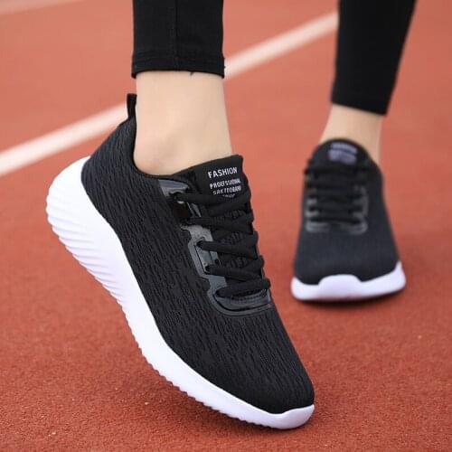 Sneakers Women Vulcanize Shoes Flats Casual Ladies Shoes Woman Lace-Up Mesh Light Breathable Chaussures Female Scarpe Da Donna