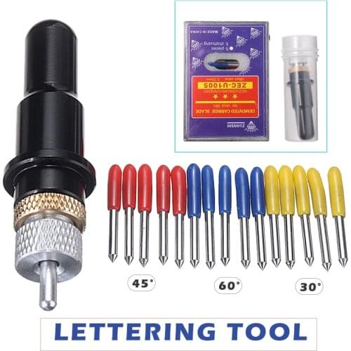 15pcs 30/45/60 Degree Tungsten Steel Blade Mixed Degree Blades + 1pc Holder for Roland Vinyl Cutter Tool