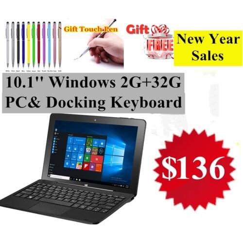 2021 New Sales 10.1 inch 2GB DDR+32GB Windows 10 Type-C W8100 Tablet PC with Pin Docking Keyboard Dual Cameras 32-Bit WIFI