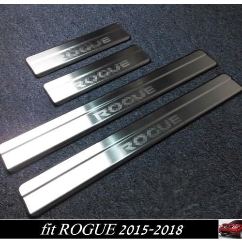 For Nissan ROGUE 2015-2019 Stainless Steel Door Sill Scuff Plate Door Running Board for Rogue 2016
