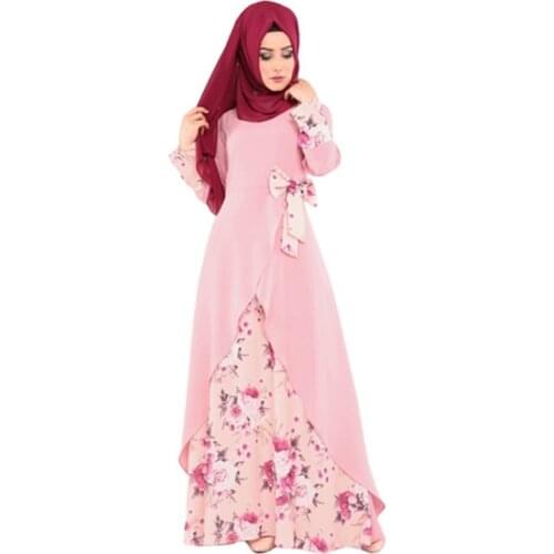 2021 Clothing New Popular Popite Summer And Autumn Muslim New Hedging Slim Long Skirt Womens Dress(Without headscarf