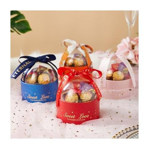 New Transparent Hemisphere Cake Boxes wedding Favor Candy Gift Box Baby Shower Birthday Party Favor Box Event Party Supplies