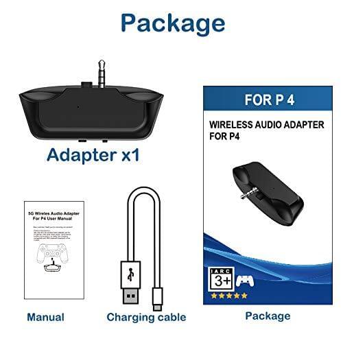 PS4 Transmitter Bluetooth Audio Adapter Work with Gamepad Low Latency - Compatible Wireless Gaming Headphone/earphone/speaker/TW