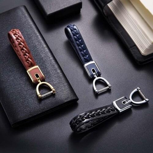 Braided Leather Cord Keychain Car Decoration for Mini Cooper R50 R52 Jcw Mini Roadster Countryman F56 Key Chain Rings for Gift