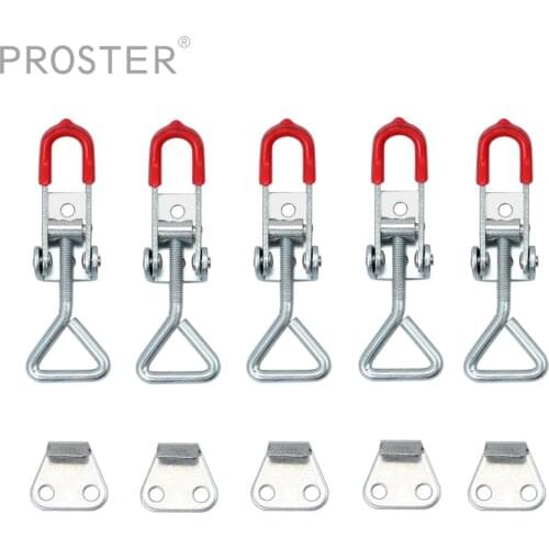 PROSTER 4Pcs Adjustable Toggle Latch Catch Hasp Cabinet Boxes Lever Handle Clamp Hasp Cabinet Boxes Case free shipment