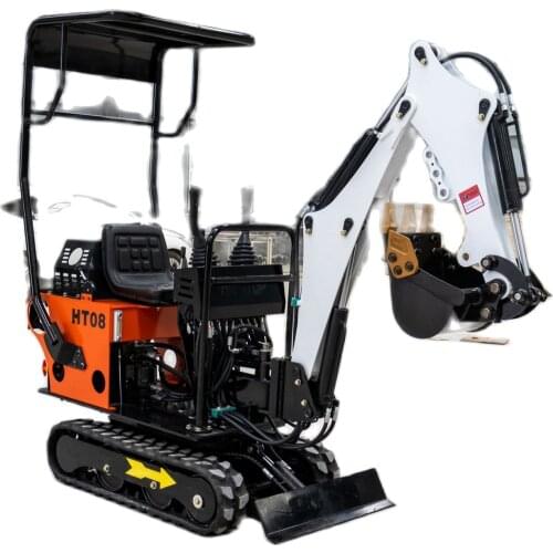 Shandong Jining HIGHTOP Mini Excavator 0.8Ton with bucket and roof free