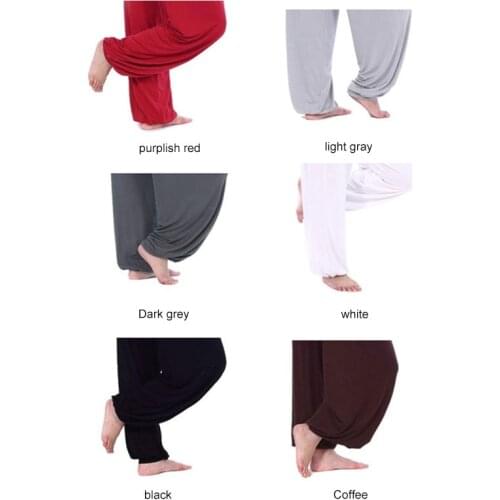 Fashion Spring Summer Men Wide Leg Pants Solid Color Stretch Dancing Bloomers Fitness Man Loose Casual Trousers L-3XL SAL99