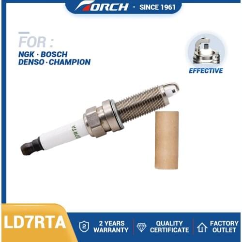 TORCH Automobile Ignition Spark Plug LD7RTA fit for ​NGK LZKAR7B ​Denso XE20HR-U9 ​BOSCH 0242135519 ​CHAMPION REA8MX