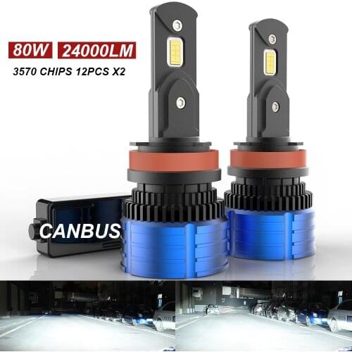 H4 LED Car Light Bulbs H7 H8 H11 H1 9005 9006 HB3 Headlight for Car Lamp Turbo Bulbs for Auto 12V CANBUS luces led para auto