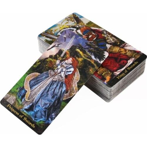 Tarot Illuminati Kit 78 Cards Deck Divination Fate Family Party Board Game Toy K1KD