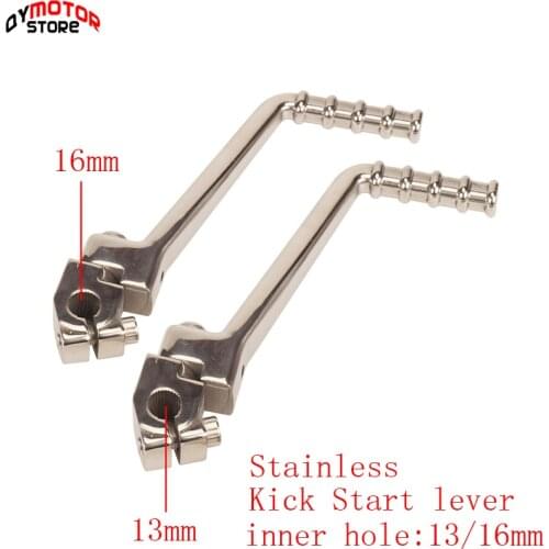 Universal Stainless 13/16mm Kick Start Starter Lever For 50 70 110 125 140 150 160 cc Kayo Apollo Bosuer SSR SDG Dirt Pit Bike