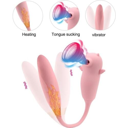 Oral Sex Vagina Sucking Vibrator Wearable Dildo Vibrator Heating Vibrating Egg G Spot Vibrator Sucker Clitoris Stimulator