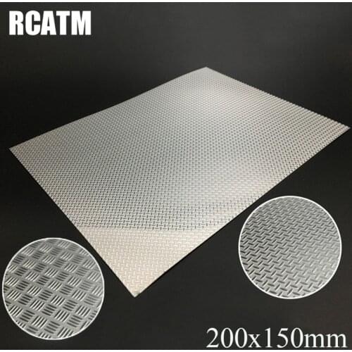 Metal Stainless Steel Skid Plate 200*150MM for 1/14 Tamiya RC Truck Trailer Tipper Scania Actros Volvo MAN DIY Parts