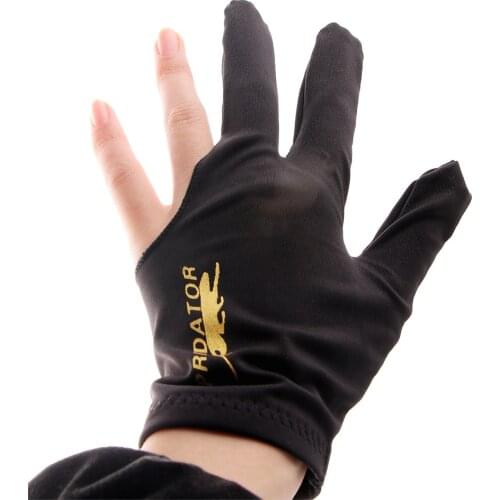 1pcs Biliardo Smooth Left Hand Embroidery Lycra Fabrics Gloves Three Finger Separate-finger Glove Billiard Accessories
