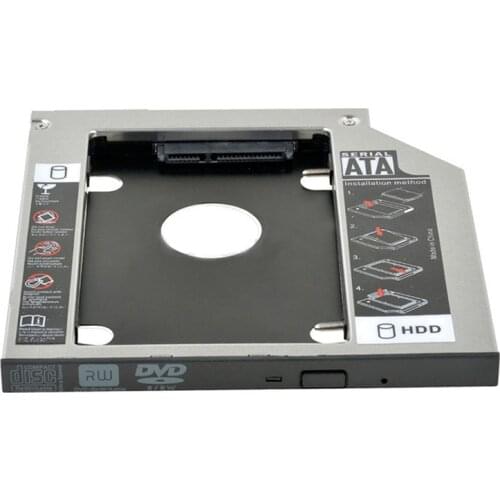 12.7mm SATA 2nd SSD HDD Caddy for Dell XPS 15 L501X L502X 17 L701X L702X Hard Disk Drive Caddy Free Shipping