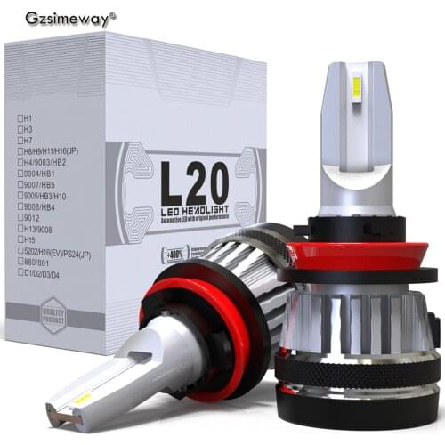 2PCS Turbo Canbus H4 H7 LED Bulb H11 9005 HB3 9006 HB4 9012 H1 H3 Car Headlight 20000LM CSP Chip 6000K Auto Headlamp Fog Lights