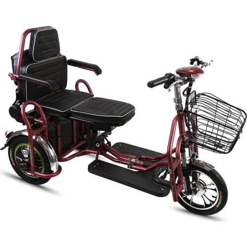 2020 Folding Electric Tricycle 3 Wheels Electric Bikes 14 Inch 48V 350W Portable Elderly/Disabled Electric Bike Bicycle