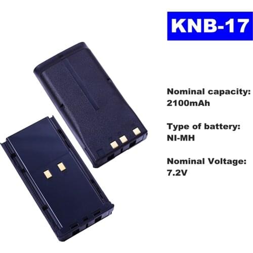 7.2V 2100mAh NI-MH Radio Battery KNB-17 For Kenwood Walkie Talkie TK-385/480 TK280/380/481/290/390 Two Way Radio